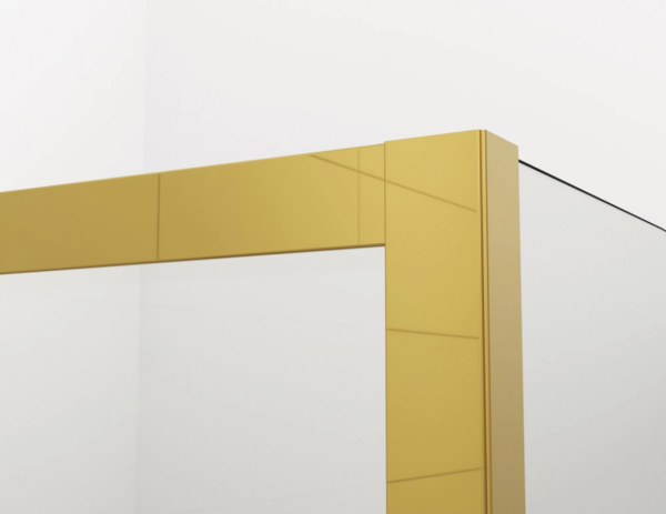 Ronal Sanswiss drzwi rozsuwane dwuczęściowe prawe 150x200 cm, szkło przezroczyste, profile GOLD LINE złoty CAS2D1501207