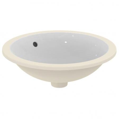 Ideal Standard Connect Umywalka podblatowa 48x48 cm z bez otworu na baterię, z przelewem, z powłoką Ideal Plus, biała E5054MA