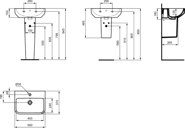 Ideal Standard Ideal Standard i.life S is i.life b&amp;s postument bxd T473901 