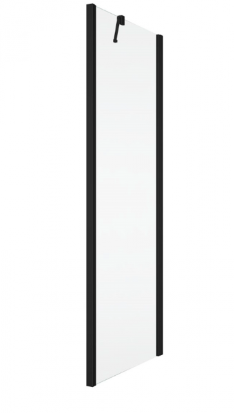 Ronal ścianka boczna 120x200 cm, szkło przezroczyste, profile BLACK LINE czarny mat SOLT212000607