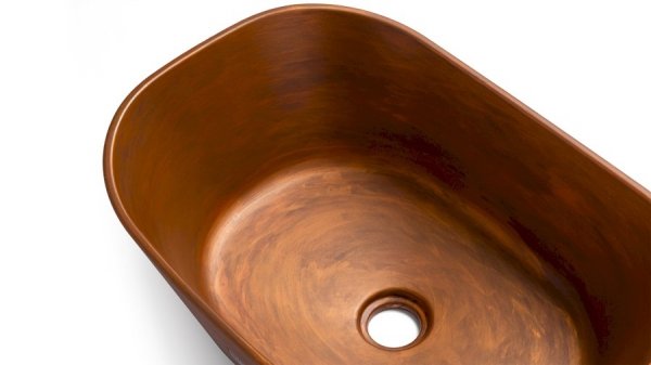 S.V.I.S. Design UMYWALKA 50 CM LIBRA BASIC - AGED METAL MIEDZIANY I BRĄZOWY, LAKIER MATOWY