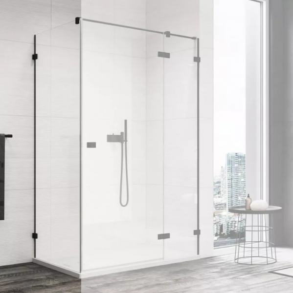 Ronal Sanswiss Annea ścianka prysznicowa 100 cm boczna do drzwi czarny mat ANTW110000607