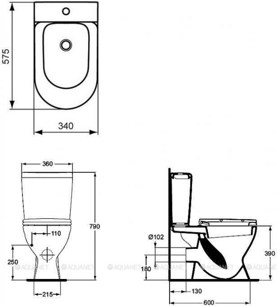Ideal Standard Toaleta ze spłuczką  Eurovit V337001