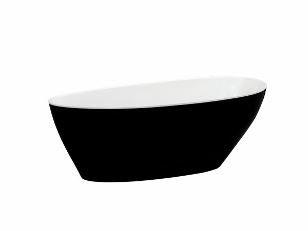 Besco Goya B&amp;W wanna wolnostojąca czarno/biała 170 klik-klak chrom WMD170GBW