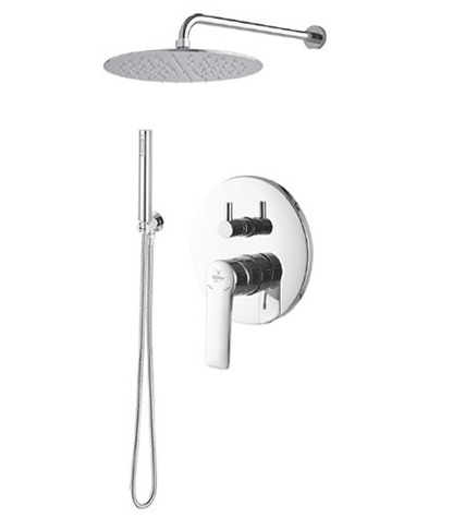 DEMM Drake Zestaw natryskowy deszczownia 20 cm chrom 73ZES20