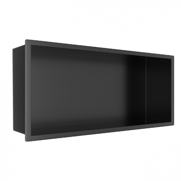 Balneo WALL-BOX ONE Black Półka wnękowa ze stali nierdzewnej czarna 45x20x10 cm B0101020410-2 24H