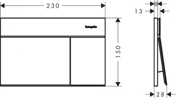 Hansgrohe iFrame Element E Przycisk WC chrom 66003000 WYSYŁKA 24H