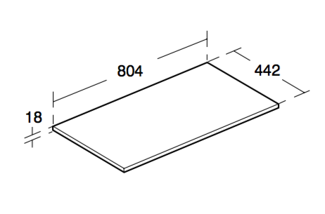 Ideal Standard Connect Air Blat 80 cm do umywalek nablatowych biały lakier  E0849B2