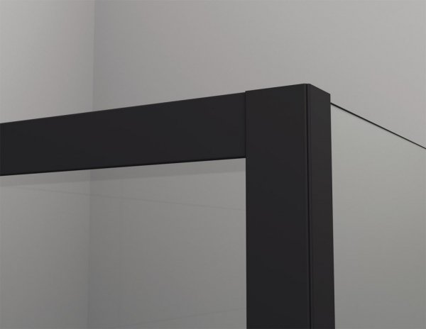 Ronal Sanswiss Easy Black Ścianka prysznicowa Walk-in 140x200 cm profile czarny mat szkło przezroczyste Aquaperle STR4P1400607