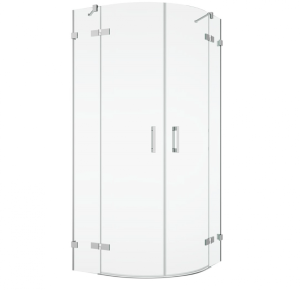 Ronal Sanswiss kabina półokrągła z drzwiami dwuczęściowymi 75-120x200 cm, szkło przezroczyste, profile chrom PU450SM11007