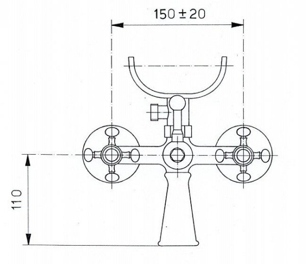  Reitano Atea Bateria wannowa - kompletna ścienna bronzo R301/BR