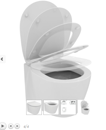 Ideal Standard Connect Space Miska WC wisząca 36,5x48,5 cm, biała E121701