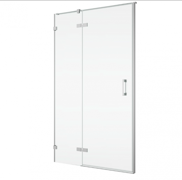 Ronal Sanswiss drzwi jednoczęściowe ze ścianką stałą w linii 90-160x200 cm, szkło przezroczyste, profile chrom PU13DSM11007