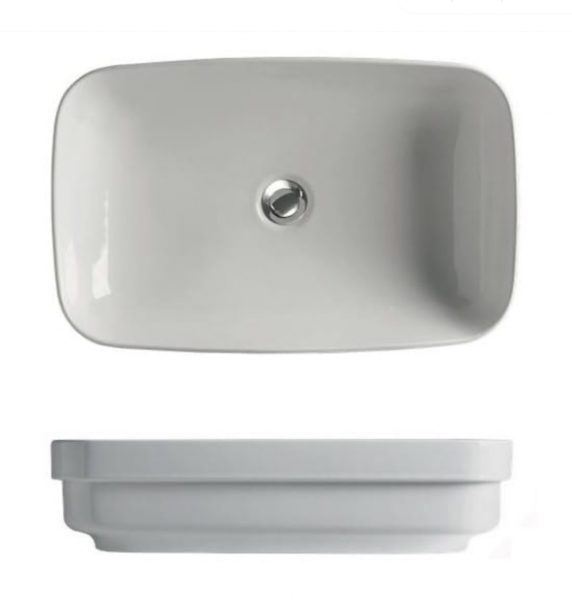 KERASAN TRIBECA UMYWALKA NABLATOWA/ WPUSZCZANA W BLAT 60x38 BIANCO 514301