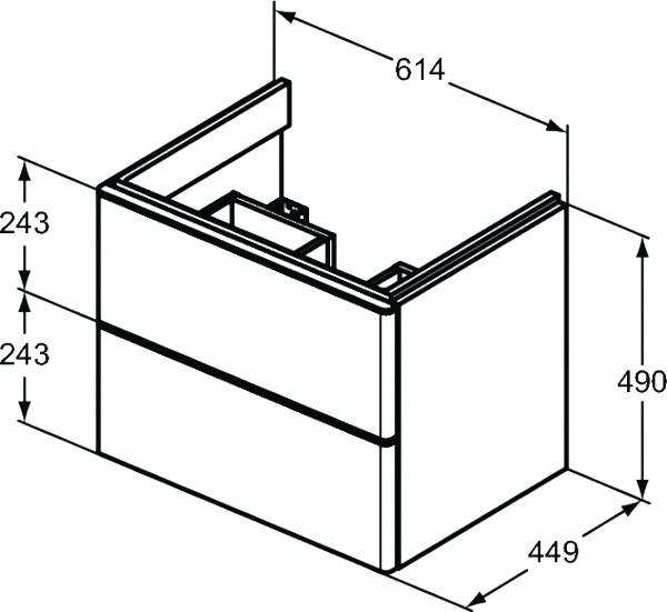 Ideal Standard Adapto Szafka pod umywalkę 62 cm biały lakier T4295WG