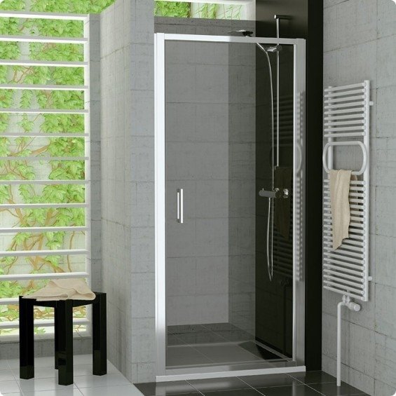 SanSwiss Top-Line drzwi jednoczęściowe 60-90cm profil srebrny mat szkło Satyna TOPPSM10149