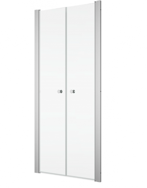Ronal Solino drzwi dwuczęściowe na wymiar 70-120x200 cm profil srebrny połysk SOL2SM15007