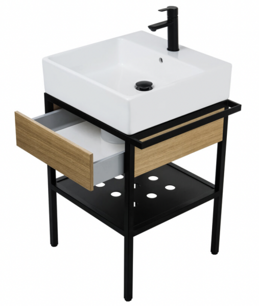 Deante TEMISTO Konsola łazienkowa stojąca z umywalką i z szufladą - 66.5x50 cm CDTD6U6S