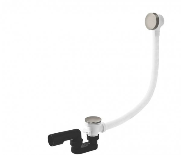 Vedo Click I Przelew wannowy z korkiem typu klik-klak 70cm nikiel szczotkowany 266C/70/SN