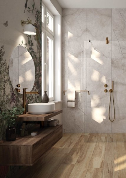 Deante Silia Bateria umywalkowa wysoka brąz szczotkowany BQSC20K 