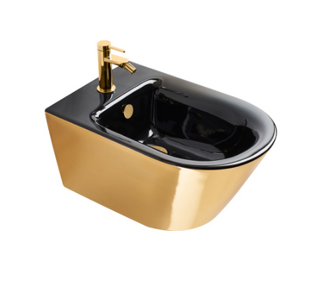 Catalano ZERO SOFT 55 bidet podwieszany czarny/złoty 1BS55NRNO