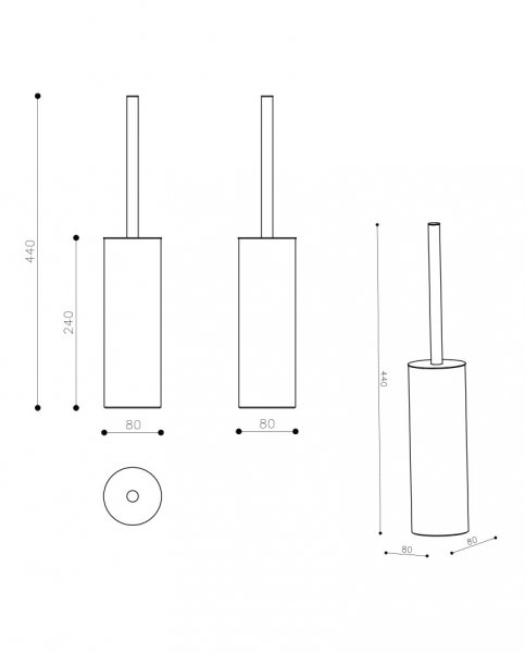 Lavita Szczotka toaletowa wisząca Senso Chrome 5900378370758