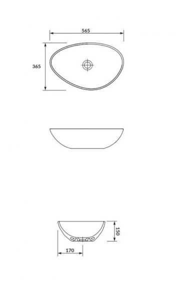 Cersanit  MODUO Umywalka nablatowa 55 cm nieregularna K116-052