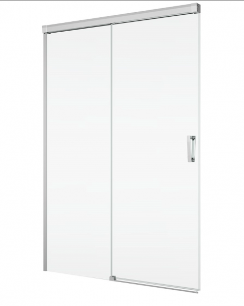 Ronal Sanswiss drzwi rozsuwane dwuczęściowe lewe 150x200 cm, szkło przezroczyste, profile Srebrny połysk CAS2G1505007