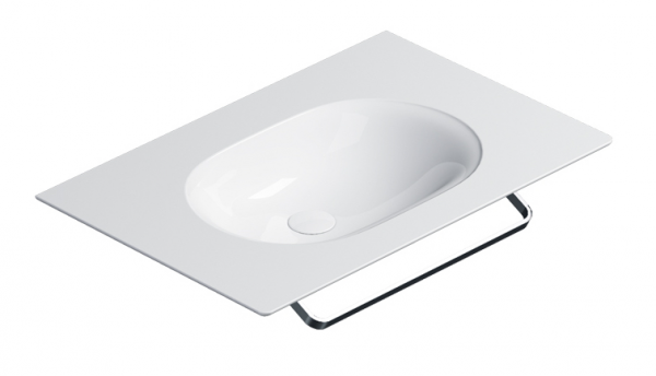 Catalano SFERA umywalka ścienna 75x50cm z kompletem mocowań biały mat 175HZBM/0520760021
