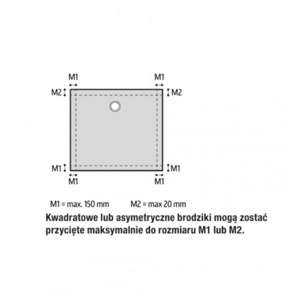 Ronal Air brodzik prostokątny 120x90 cm konglomeratowy antracyt W37A12009017