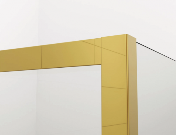 Ronal Sanswiss wejście narożne rozsuwane dwuczęściowe prawe 75x200 cm, szkło przezroczyste, profile GOLD LINE złoty CAE2D0751207
