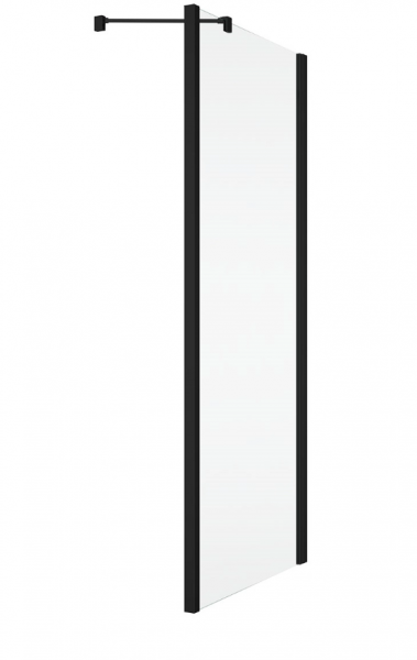 Ronal ścianka boczna 70x198,4 cm, szkło przezroczyste, profile BLACK LINE czarny mat SOLT307000607