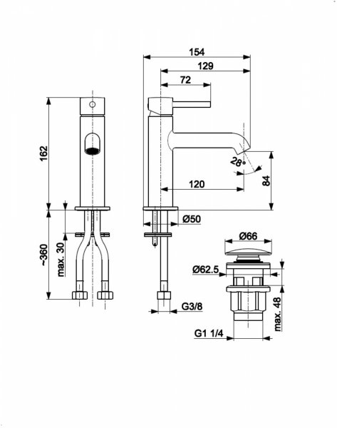 KFA MOZA MINI BRUSHED GOLD bateria umywalkowa złoto szczotkowane 503283531