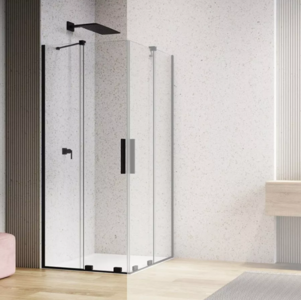 Ronal Sanswiss Amalia drzwi prysznicowe 90 cm część 1/2 lewe czarny mat D35SE2L0900607