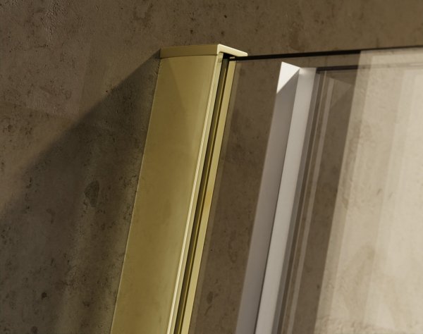 Besco Vayo Gold Kabina prysznicowa przesuwna walk-in 140x200 VYG140200C