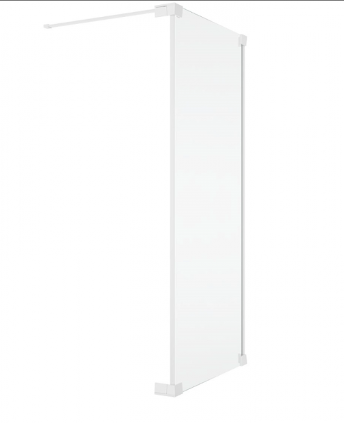 Ronal Sanswiss ścianka boczna 80x200 cm, szkło przezroczyste, profile WHITE LINE biały mat CAT20800907