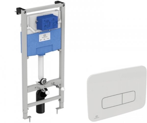 Ideal Standard ProSys Stelaż podtynkowy WC R020467  z przyciskiem R0459AW Silk White PVD