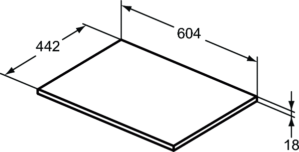 Ideal Standard Connect Air Blat 60 cm do umywalek nablatowych jasnoszary lakier E0848EQ