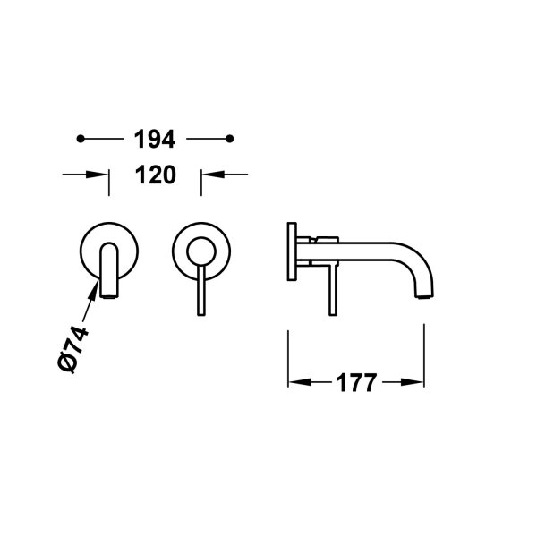 Tres STUDY ELEMENT NAŚCIENNY DO PODTYNKOWEGO KORPUSU BATERII UMYWALKOWEJ-26230021OPM