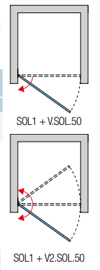 SanSwiss Solino Drzwi Prysznicowe SOL1 100 cm Szkło Przezroczyste SOL110005007 