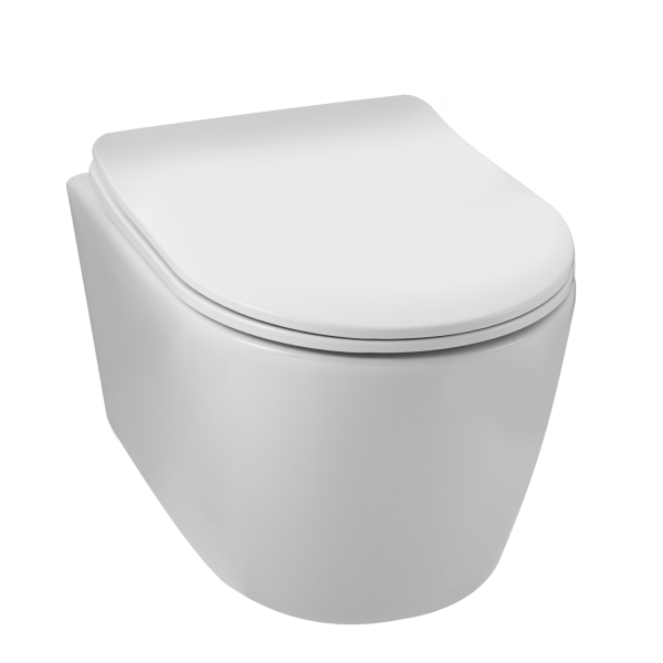 Balneo Luxa Miska podwieszana WC rimless bez kołnierza z deską wolnoopadającą z duroplastu biała G0101010101-1