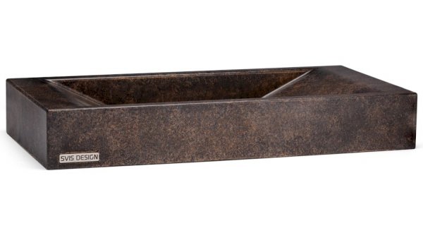S.V.I.S. Design UMYWALKA 60 CM SIRIUS BASIC - DARK STONE NIEBIESKI, OCHRA I CZARNY, LAKIER MATOWY