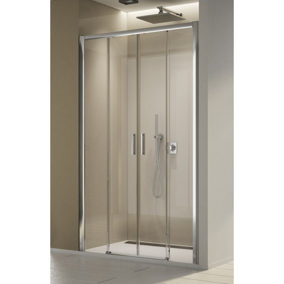 Sanswiss Top-Line S drzwi rozsuwane czteroczęściowe 160cm profil biały TLS41600407