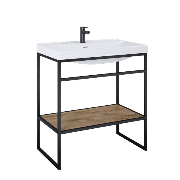 Elita SZAFKA INDUS 80 PÓŁKA DĄB CANELA/BLACK MATT 168400