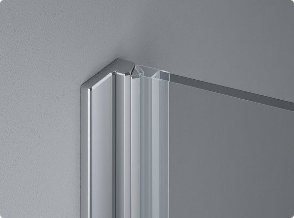Ronal SanSwiss Pur drzwi jednoczęściowe na wymiar, lewa profil chrom, szkło durlux PUR1GSM21022