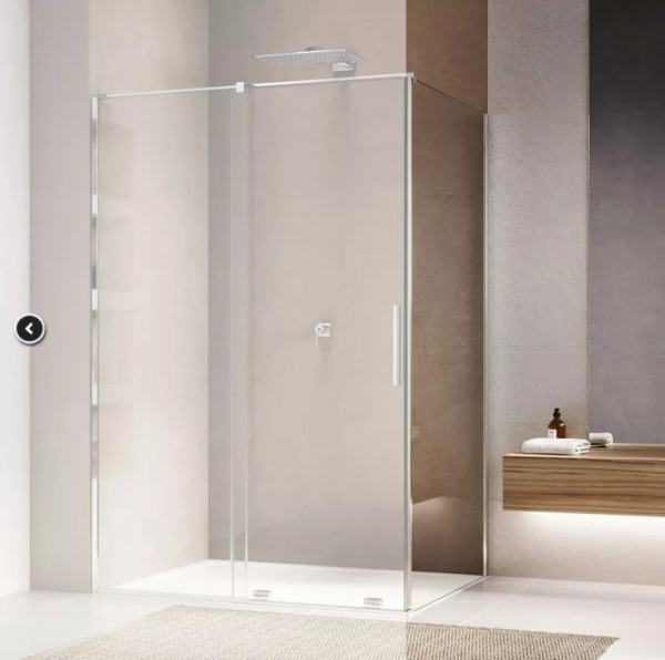 Ronal Sanswiss ścianka boczna na wymiar 60-120 x 0 - 200 cm, szkło przezroczyste, profile Srebrny połysk D35F1SM15007