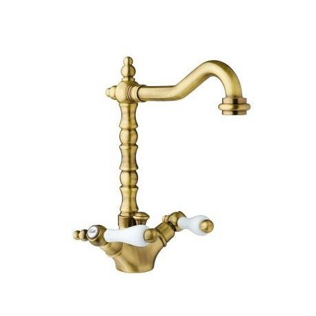 Giulini Giovanni Praga bateria umywalkowa retro wysoka bronzo 7556/BR
