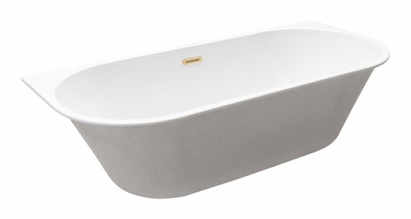 Besco Vica Slim+ wanna symetryczna 150 + syfon z przelewem biały WAVS150B+