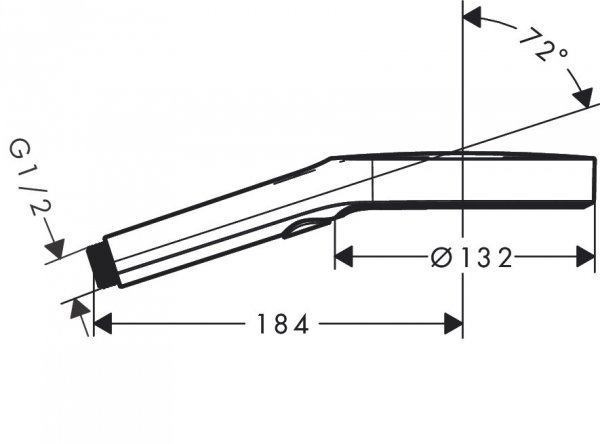 Hansgrohe Rainfinity Słuchawka prysznicowa 130 biały matowy 26864700