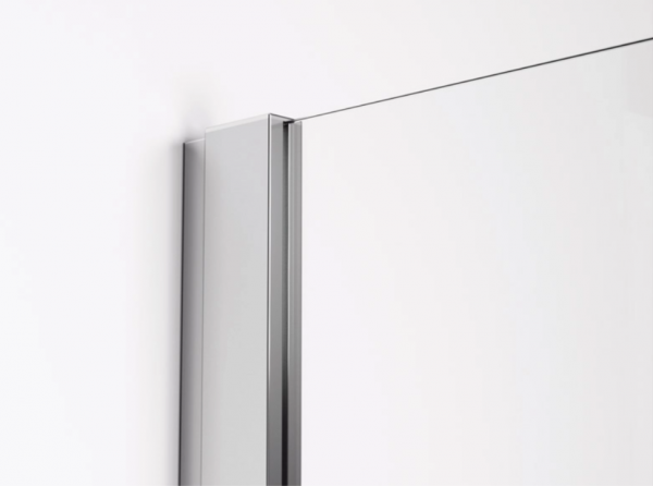 Ronal drzwi jednoczęściowe lewe ze ścianką stałą na wymiar 100-180x0-200 cm, szkło przezroczyste, profile srebrny mat TLS2GSM10107